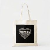 Schwimmbad Herzbus Schwimmer Geschenk schwimmen Lo Tragetasche (Vorne)