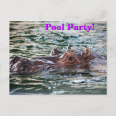 Schwimmbad Hippo ・ Party ・ Postkarte (Vorderseite)