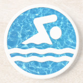 Schwimmbad Icon Pool Untersetzer für Schwimmer ode (Vorne)