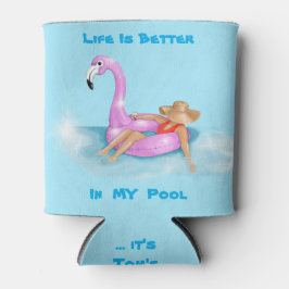 Schwimmbad in Hot Pink Flamingo Float, C Dosenkühler
