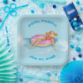 Schwimmbad in Sprinkle Donut Float Pappteller (Party)