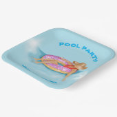 Schwimmbad in Sprinkle Donut Float Pappteller (Gewinkelt)