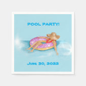 Schwimmbad in Sprinkle Donut Float Serviette (Vorderseite)