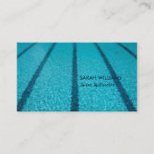 Schwimmbad Instruktor Blue Lanes Schwimmbahn Train Visitenkarte (Vorderseite)