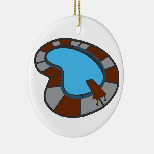 Schwimmbad Keramik Ornament (Rechts)