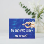 Schwimmbad Liebe Schwimmbad Postkarte (Stehend Vorderseite)