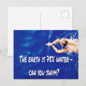 Schwimmbad Liebe Schwimmbad Postkarte (Vorne/Hinten)
