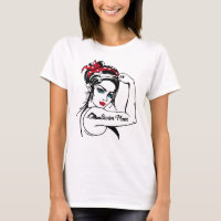 Schwimmbad Mama  Rosie Das Riveter Button hoch