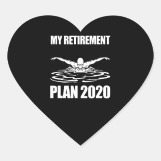 Schwimmbad | Meine Rente Schwimmbad Pflanze 2020 Herz-Aufkleber