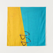 Schwimmbad mit Leiter aus nicht rostendem Stahl Wandteppich (Vorderseite (Horizontal))