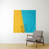 Schwimmbad mit Leiter aus nicht rostendem Stahl Wandteppich (Beispiel (Horizontal))