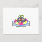 Schwimmbad mit Schwimmring.PNG Postkarte (Vorderseite)