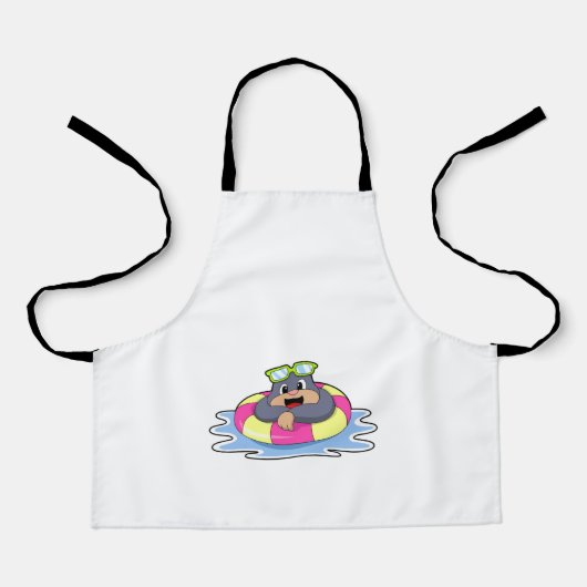 Schwimmbad mit Schwimmring.PNG Schürze (Vorderseite)