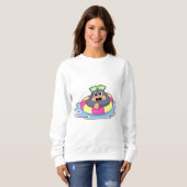 Schwimmbad mit Schwimmring.PNG Sweatshirt (Vorne ganz)