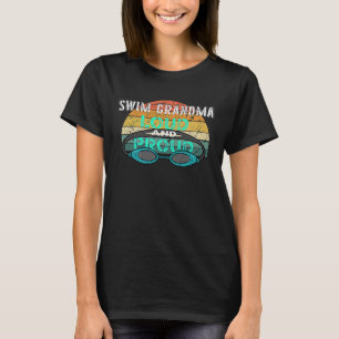 Schwimmbad Oma Schwimmer Sportbrille T-Shirt