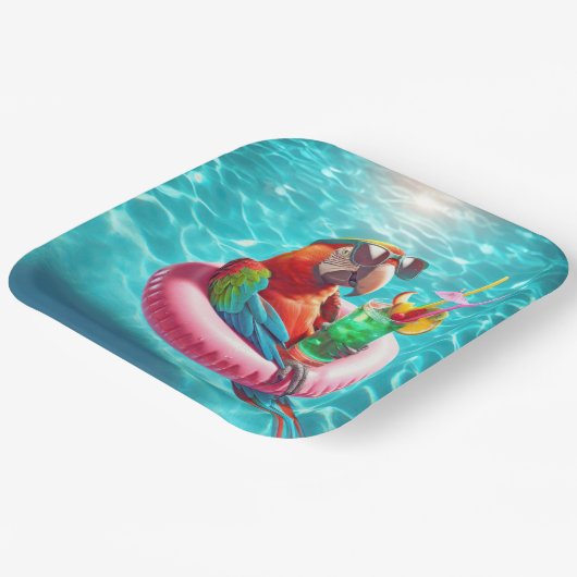 Schwimmbad Pappteller (Gewinkelt)