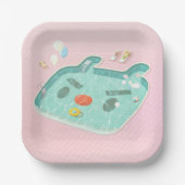 Schwimmbad Pappteller (Vorderseite)