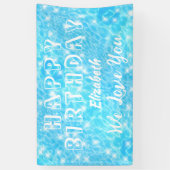 Schwimmbad Party Beach Party Wasser Wellen schick Banner (Vertikal)