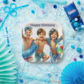 Schwimmbad Party Boys Birthday Paper Plakat Pappteller (Party)