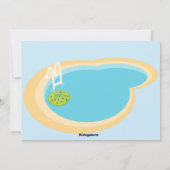 Schwimmbad Party Boys Geburtstag Einladung (Rückseite)