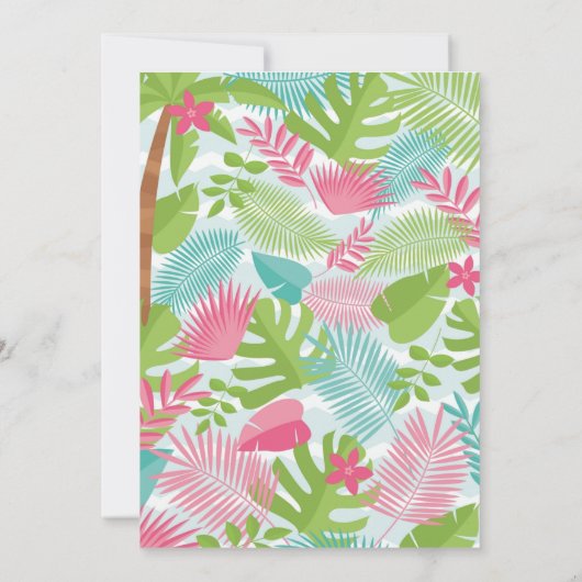 Schwimmbad Party Einicorn Einladung (Rückseite)