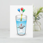 Schwimmbad Party Geburtstag Einladung (Stehend Vorderseite)