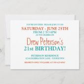 Schwimmbad Party Geburtstag Einladung (Rückseite)