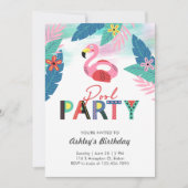 Schwimmbad Party Geburtstag Einladung (Vorderseite)