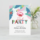 Schwimmbad Party Geburtstag Einladung (Stehend Vorderseite)