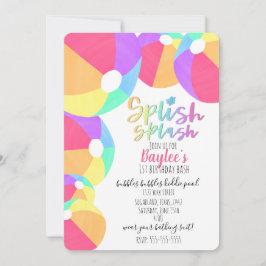 Schwimmbad Party Geburtstag Einladung