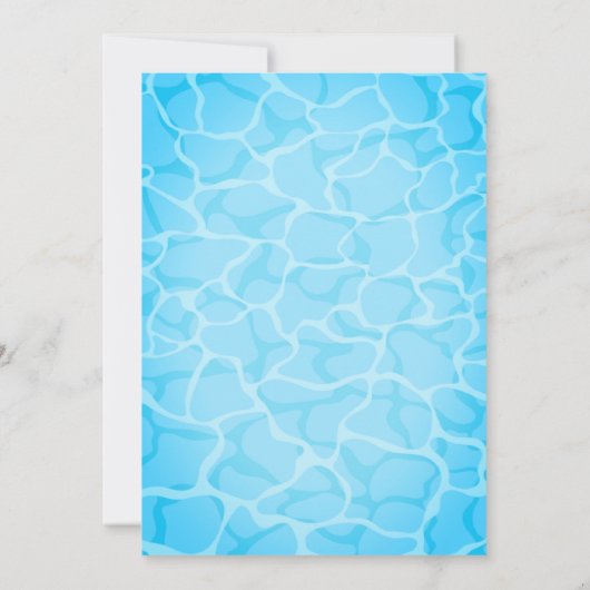 Schwimmbad Party Geburtstag Einladung (Rückseite)