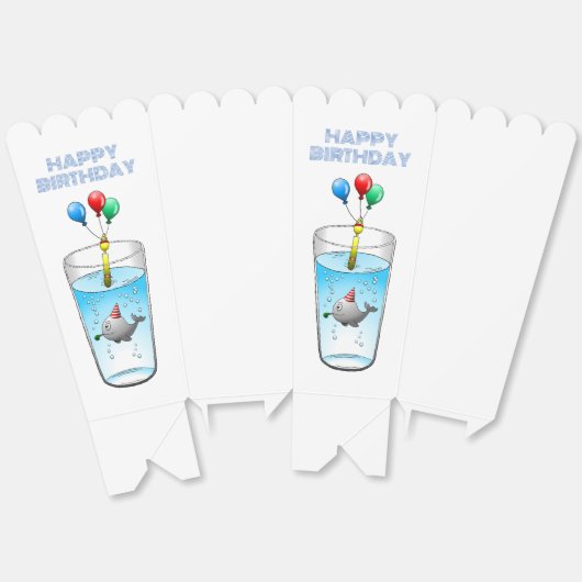 Schwimmbad Party Geburtstag Geschenkschachtel (Ungeklappt)