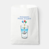 Schwimmbad Party Geburtstag Geschenktütchen (Vorderseite)