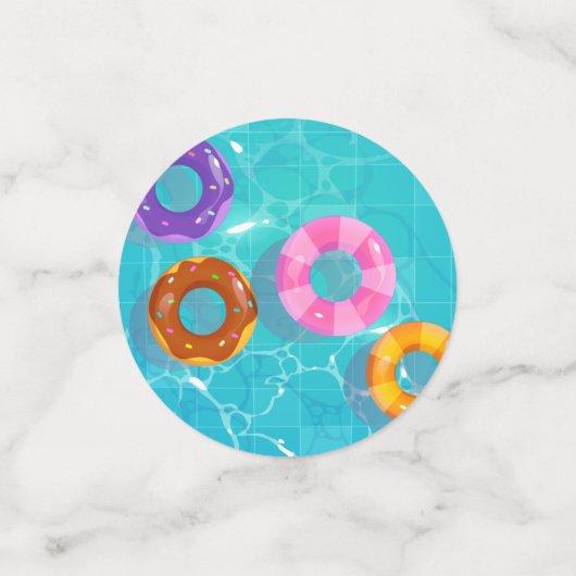 Schwimmbad Party Geburtstag Konfetti (Klein Vorderseite)