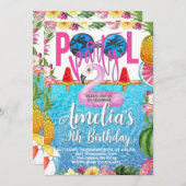 Schwimmbad Party Geburtstag, Party, jedes Alter Einladung (Vorne/Hinten)