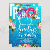 Schwimmbad Party Geburtstag, Party, jedes Alter Einladung (Vorne/Hinten)