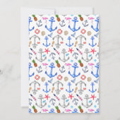 Schwimmbad Party Geburtstag Sommer Einladung (Rückseite)