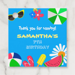 Schwimmbad Party Geburtstag Spaß Bright Colors Bea Geschenkanhänger