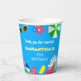 Schwimmbad Party Geburtstag Spaß Bright Colors Bea Pappbecher