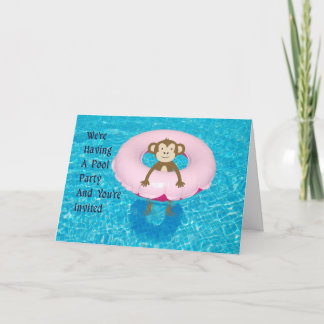 Schwimmbad Party Geburtstagseinladung für Kinder Einladung