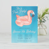 Schwimmbad Party Geburtstagsparty Einladung (Stehend Vorderseite)