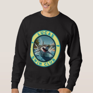 Schwimmbad Party Lucas TX Funny Hai Thema Schwimmb Sweatshirt
