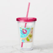 Schwimmbad Party Mädchen in Bikini Sommerstrand Acryltrinkbecher (Rückseite)