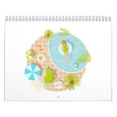 Schwimmbad Party Mädchen in Bikini Sommerstrand Kalender (Titelbild)