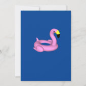 Schwimmbad Party mit flamingo Wasser Floaty Einladung (Rückseite)