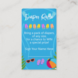 Schwimmbad Party Neutral Windeln Raffle Babydusche Begleitkarte