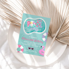 Schwimmbad Party rosa Schwimmbad Sommer Geburtstag Einladung