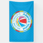 Schwimmbad Party Sommer Party Begrüßungszeichen Banner (Vertikal)