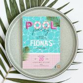 Schwimmbad Party Sommermädchen Geburtstag Einladung