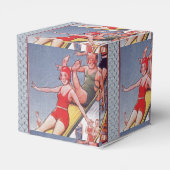 Schwimmbad Party Vintag Schwimmbad Sommer Geschenkschachtel (Rückseite)